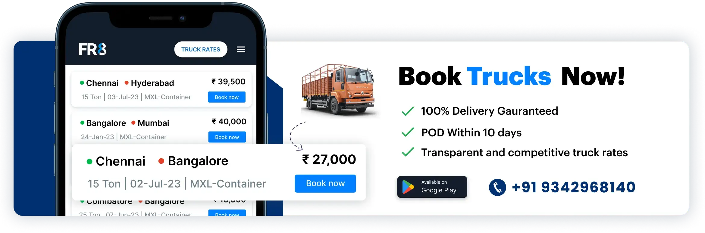 Book truck online